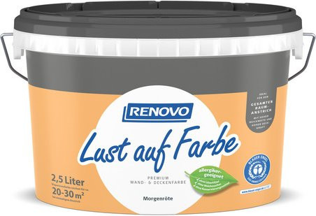 RENOVO Dispersionsfarbe Matt in Hellrot-Orange, 2,5 l - Bild 1