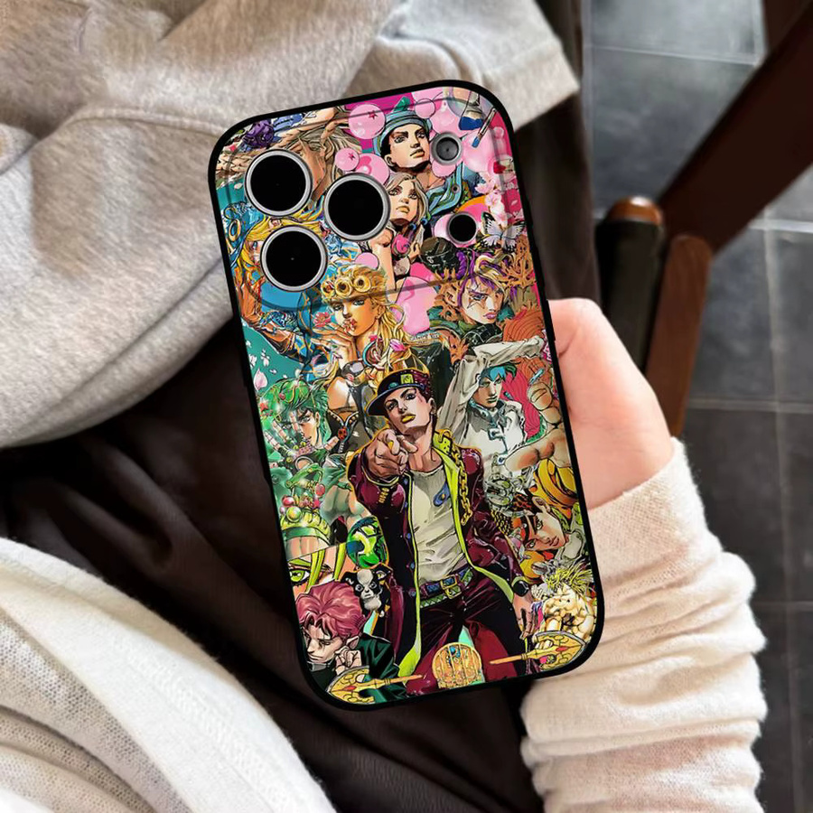 Anime JoJo's Bizarre Adventure Handyhülle für iPhone 15 14 13 12 11 Pro Max und weitere Modelle, Mehrfarbig - Bild 2