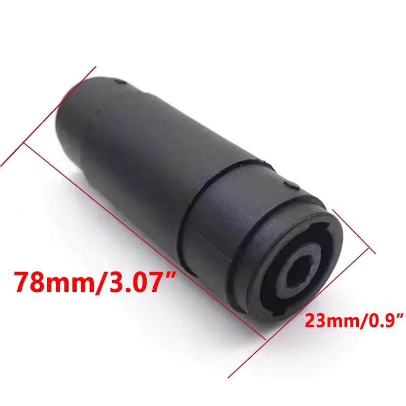 2er-Set Speakon Buchse auf Buchse Koppler Adapter für Audio-Kabel, 4-Pin, Schwarz - Bild 2