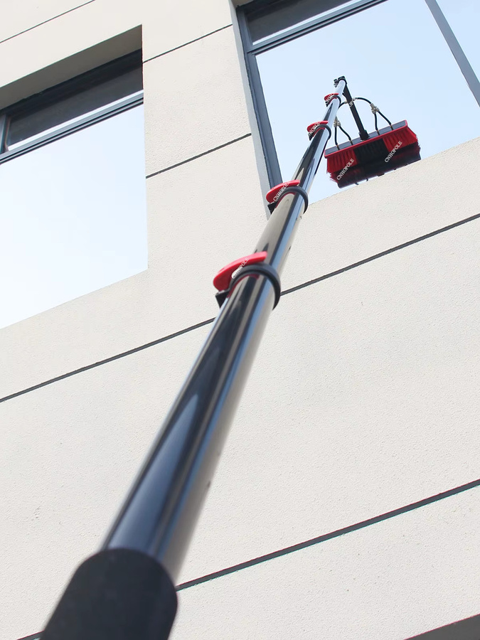 CNHOPOLE Teleskop-Verlängerungsstange aus Aluminium in Rot und Schwarz für Reinigung, Farbroller und Pool - Bild 5