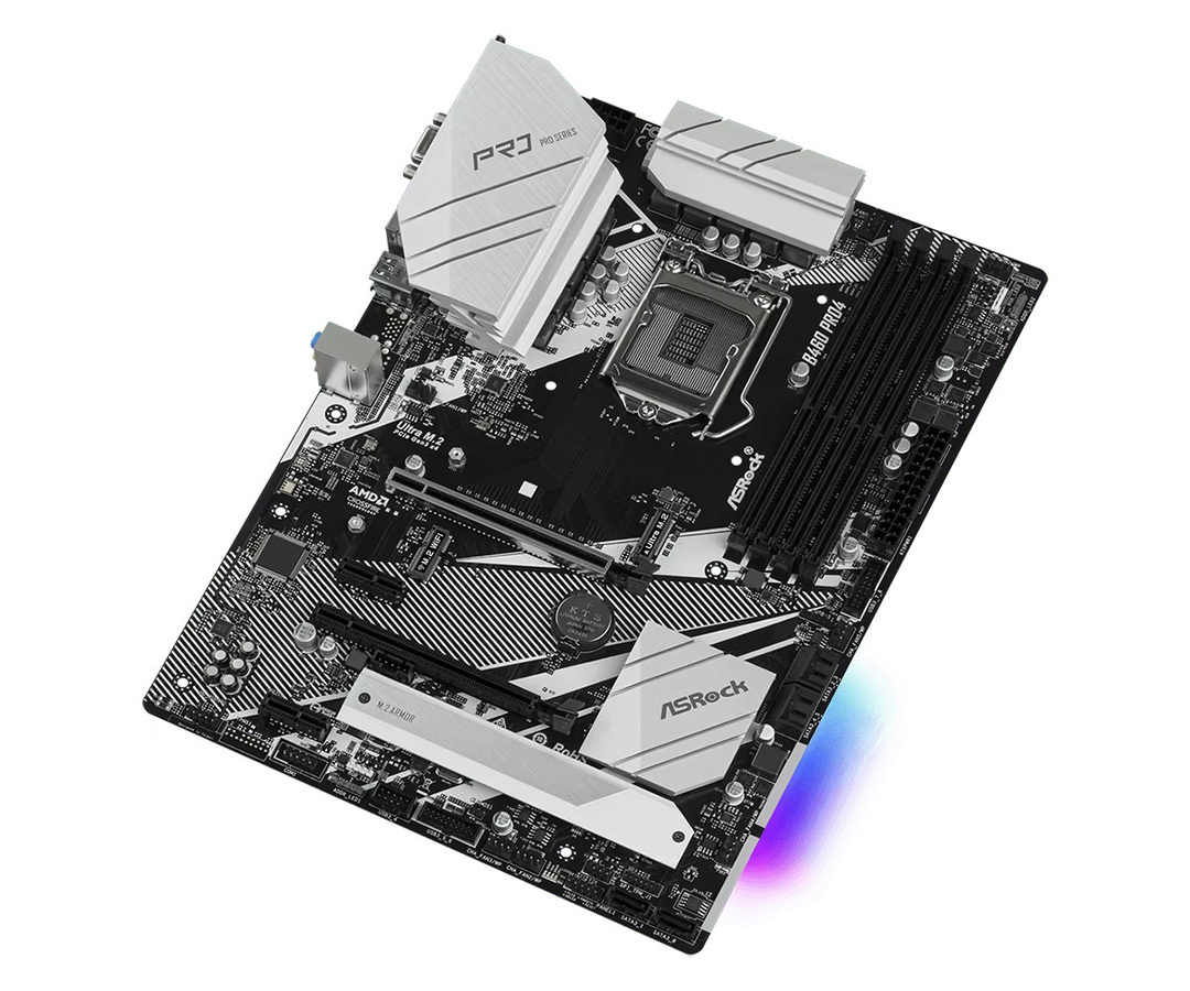 ASRock B460 Pro4 Motherboard LGA 1200 ATX DDR4 Schwarz - Bild 2