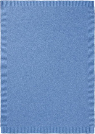 Biederlack Babydecke Wool Knit in Blau aus Wolle