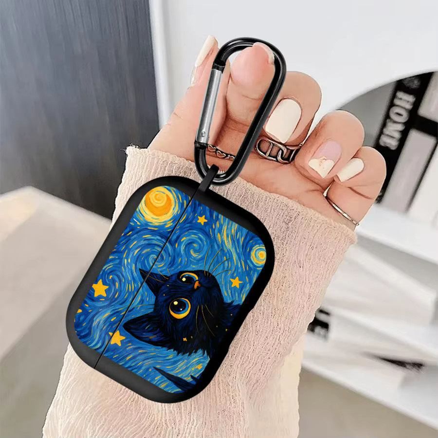 Cartoon Cat Schutzhülle für Apple AirPods Pro 1 2 3 und AirPods 4 in Multicolour - Bild 3