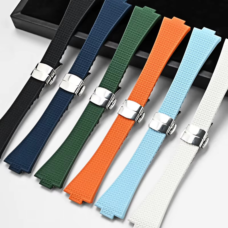 Tissot Uhrenarmband Fluorkautschuk, Schmetterlingsschnalle, Unisex - Bild 2