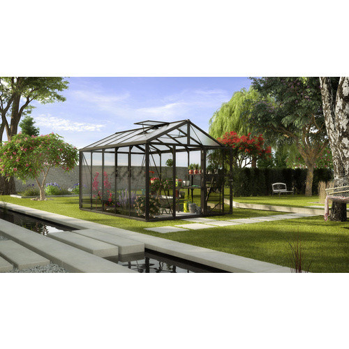 VITAVIA Gewächshaus Zeus aus Aluminium und Glas in Schwarz mit 10 m² Fläche - Bild 2