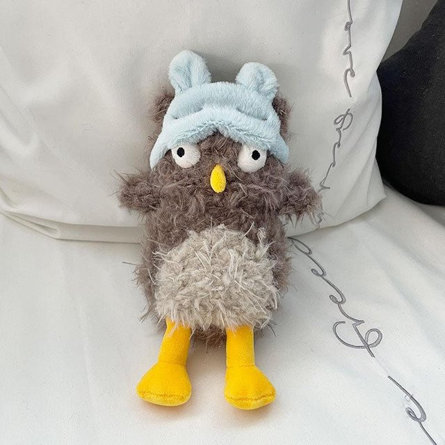 Joyful toys Audrey Eule mit Augenbinde, Plüschtier, Grau, 35cm - Bild 1