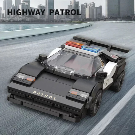 AMAZINGBLOKS Stadt-Patrouille Polizeiauto, Baukasten, 266 Teile, ab 14 Jahren
