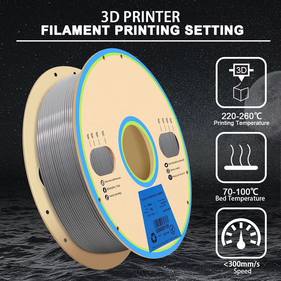 Filajoy3D PETG-Filament für FDM-Drucker, 1,75 mm, Transparent, 500 g - Bild 3