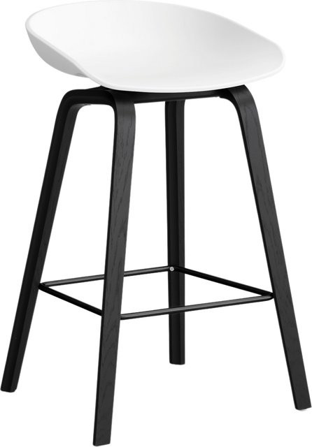 HAY About A Stool AAS 32 Hocker in Weiß mit Eichenholz oder Walnussholz und Polypropylen - Bild 1