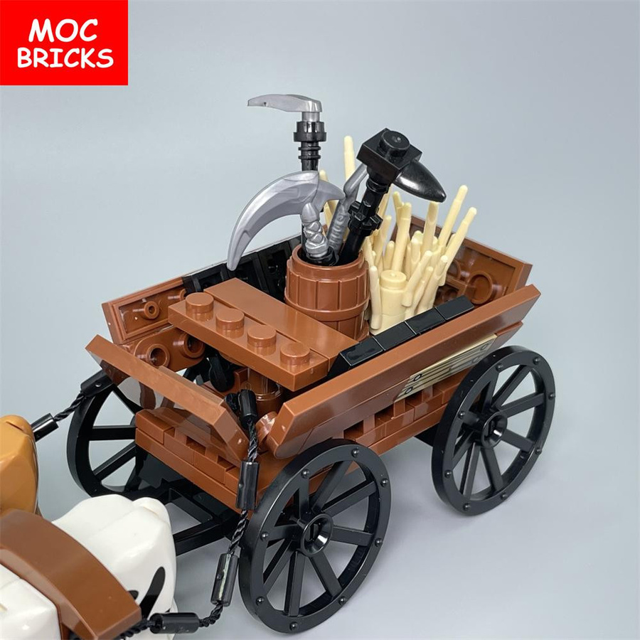 Yiran Toy City Bricks Kuh Rinderkarren Ochsen Bauernhof Bausteine Zubehör - Bild 2