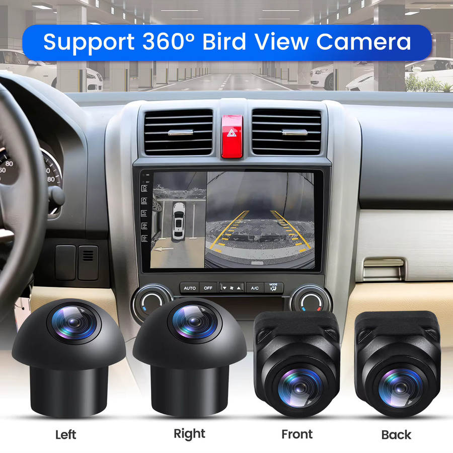 Mekede 360 Grad Panorama Rückfahrkamera Set mit 4 Kameras für Android Radio, Schwarz - Bild 2