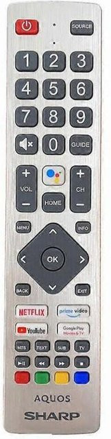 Sharp Aquos Voice TV-Fernbedienung SHW/RMC/0133 in Silber für Modell 40BL2EA (2020) - Bild 1