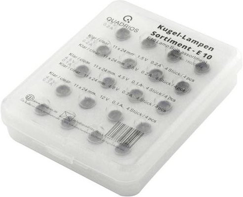 Quadrios 1802O018 Skalenlampe mit E10 Sockel, 20er Set, Glühlampe für 1.5 V bis 12 V - Bild 1