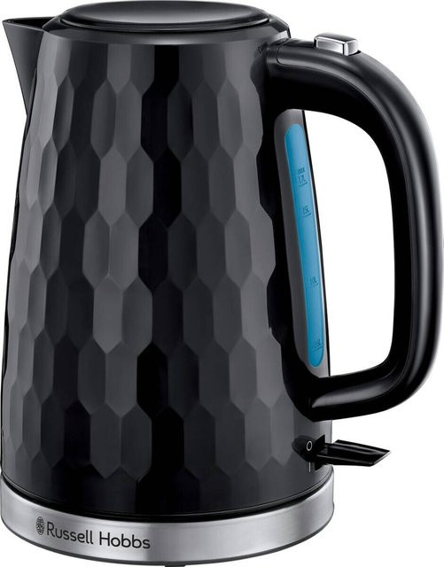 Russell Hobbs Honeycomb Wasserkocher Schwarz mit 1,7 l Volumen, Kalkfilter und Abschaltautomatik, B/H/T: 16,5 x 24,5 x 21,5 cm - Bild 1