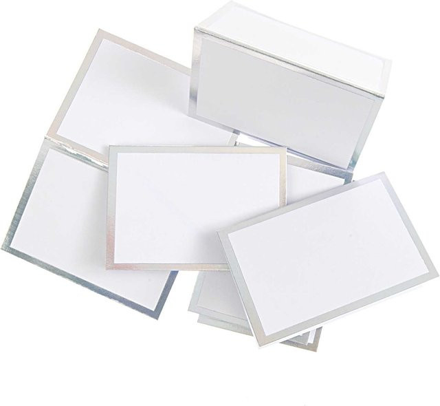 Rico Design Paper Poetry Tischkarten mit Hot Foil, 6 Stück, Irisierend, B: 9 cm, H: 12,7 cm - Bild 1