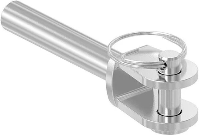 FeNau Gabelterminal mit Innengewinde Rechts M6 aus V4A Edelstahl in Silber - Bild 1