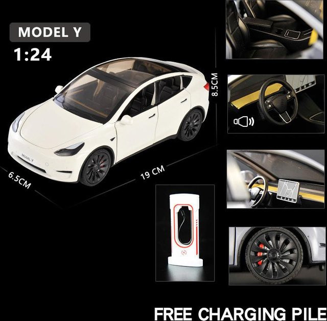 Model Y Premium Elektro-Crossover, Modellauto, Weiß, 1:24, ab 14 Jahren - Bild 1