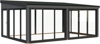 PALMAKO Gartenhaus Lumi aus Fichte mit Pultdach in Grau, B: 420 cm, T: 250 cm, H: 276 cm - Bild 1