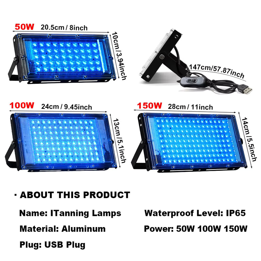 YNL LED Flutlicht Scheinwerfer IP65 wasserdicht für Garten und Außenbereich in Schwarz - Bild 2