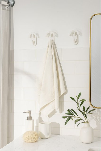 Design-Garderobenhaken 3er-Set von Luigi Caramella in Schwarz oder Weiß - Bild 1