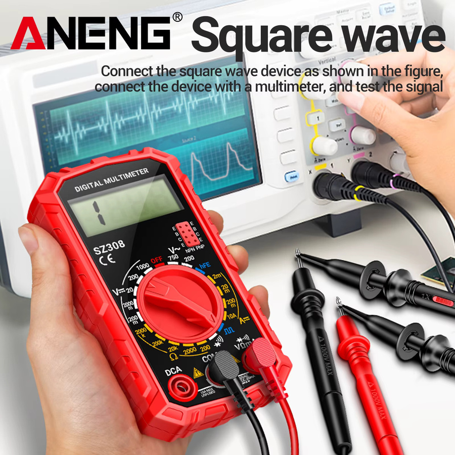ANENG SZ308+B15 Kfz-Elektriker-Testset mit Multimeter und Spannungsdetektor in Rot - Bild 2