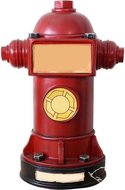 Retro Sparschwein Feuer Hydrant von Tooarts in Rot - Bild 1