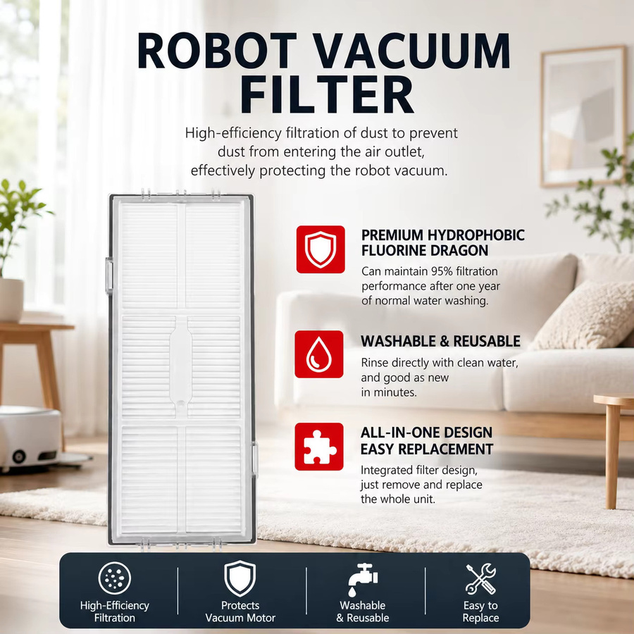 Roborock S7 Maxv Ultra und S7 Pro Ultra Zubehör-Set in Schwarz aus Kunststoff mit Hauptbürste, Seitenbürste, Wischmopp, Hepa-Filter, Staubbeutel und Reinigungsrollbürste - Bild 3
