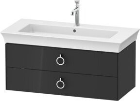 Duravit Waschtischunterschrank ohne Aufsatz White Tulip in Weiß und Grau Hochglanz, B/H/T: 98,4 x 41 x 45,8 cm - Bild 1
