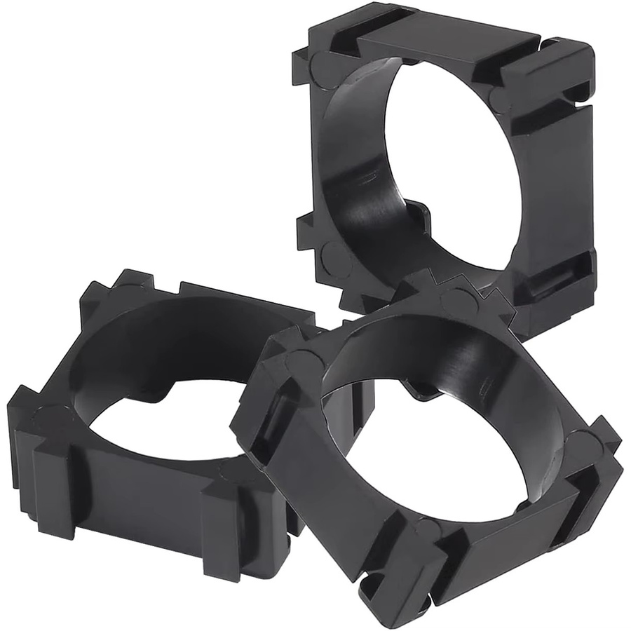 BRYNTHORX 100 Stück 18650 Lithium-Batteriehalter aus schwarzem Kunststoff, vibrationsdämpfende Zellenhalter für Li-Ionen-Batteriepacks - Bild 4