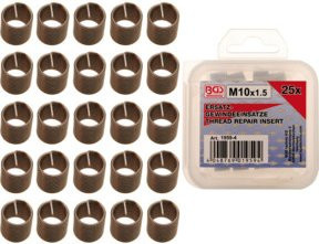 BGS Ersatz-Gewindeeinsätze M10 x 1,5 mm, 25-tlg., Farbe: Silber - Bild 1