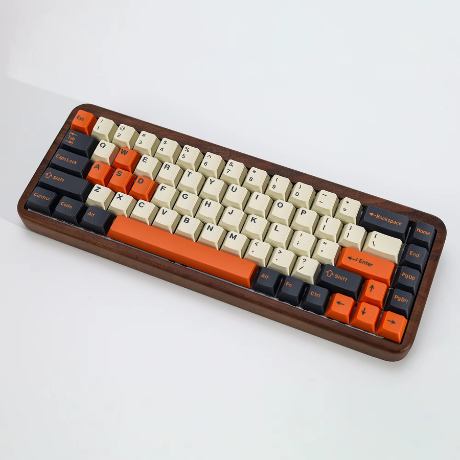 KBDiy GMK Carbon Keycap Set Retro PBT ISO Double Shot Cherry Profile für mechanische Gaming-Tastaturen mit MX Switches in Blau und Multicolour - Bild 3