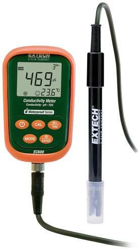 Extech EC600 Multimeter-Messgerät für pH-Wert, Leitfähigkeit, Temperatur, Widerstand, mV, TDS und Salzgehalt in Blau und Orange - Bild 1
