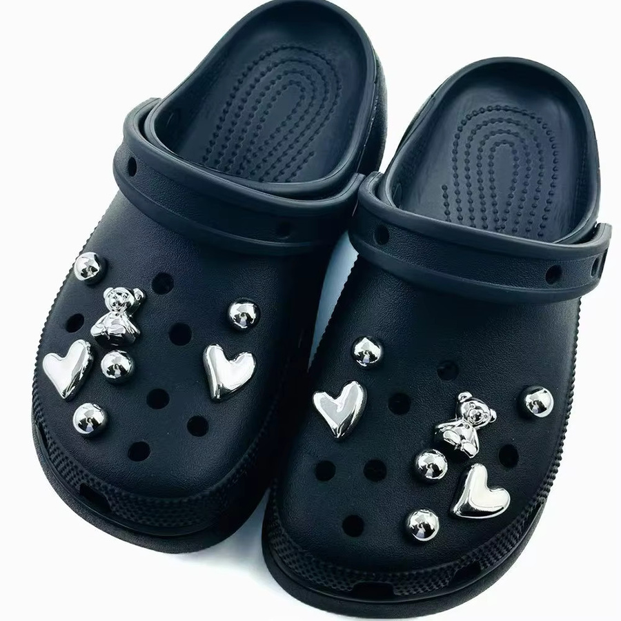 FHLDING Schuh Charm Set, Silber, Bär Herz Form - Bild 6