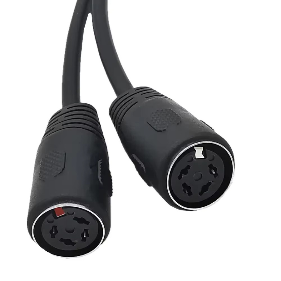 BSN MIDI 4PIN 2 in 1 Kabel Konverter: 1x MIDI DIN Stecker auf 2x Buchse Y-Splitter Adapter, Schwarz, Länge: 50 cm - Bild 4