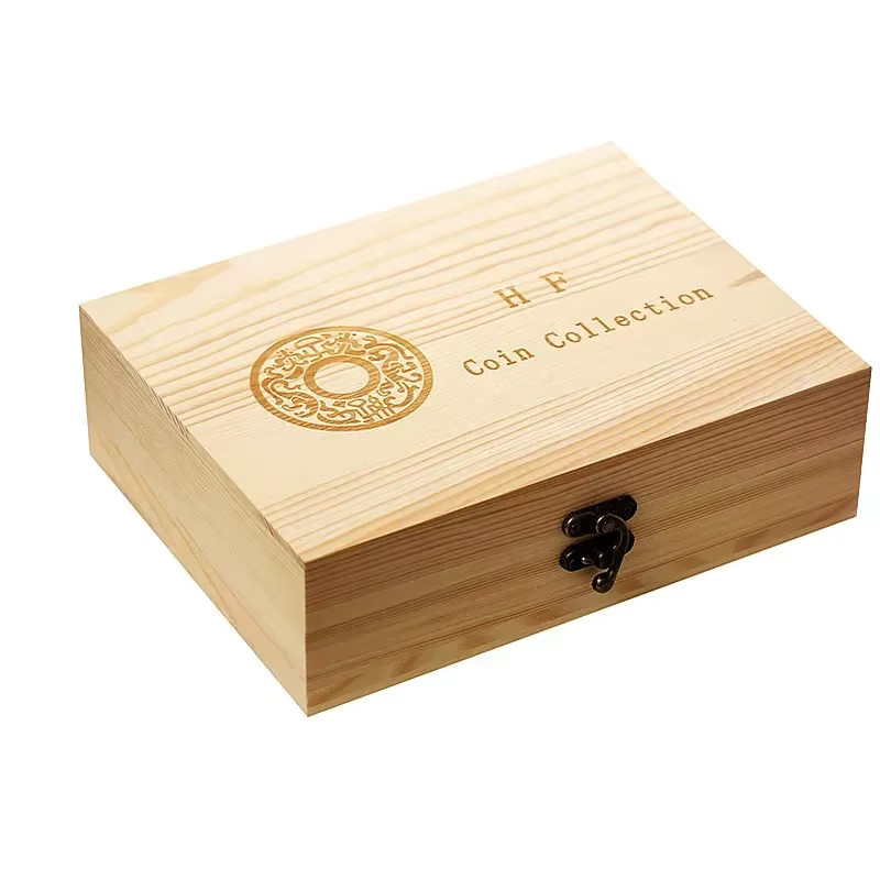 Aufbewahrungsbox aus Holz für Gedenkmünzen mit verstellbarem Einstellpad, Breite: 21,0 cm, Tiefe: 6,0 cm - Bild 2