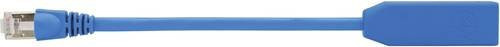 Telegärtner RJ45 Netzwerk Adapter Ethernet LAN 1x RJ45-Stecker auf 1x RJ45-Buchse Blau, Länge: 20 cm - Bild 1
