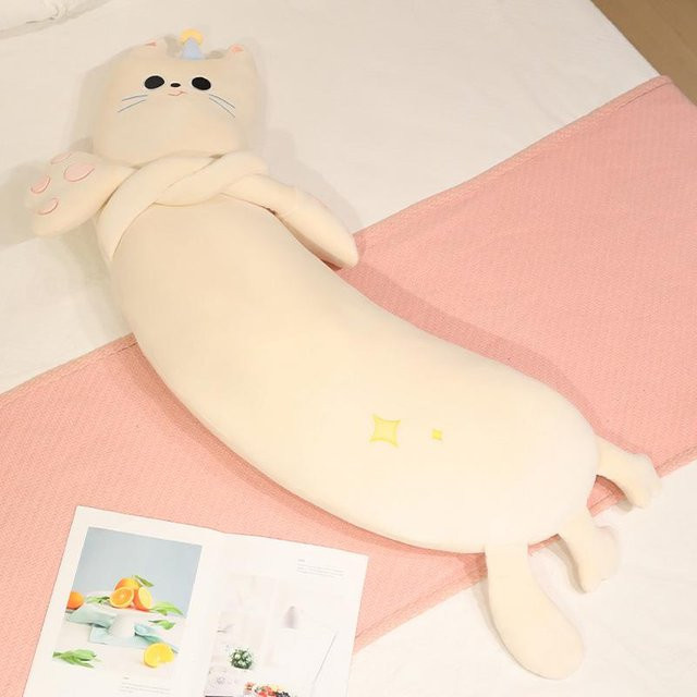 Yiran toy Katzen-Stofftier, Kuscheltier, Weiß, 100cm - Bild 1