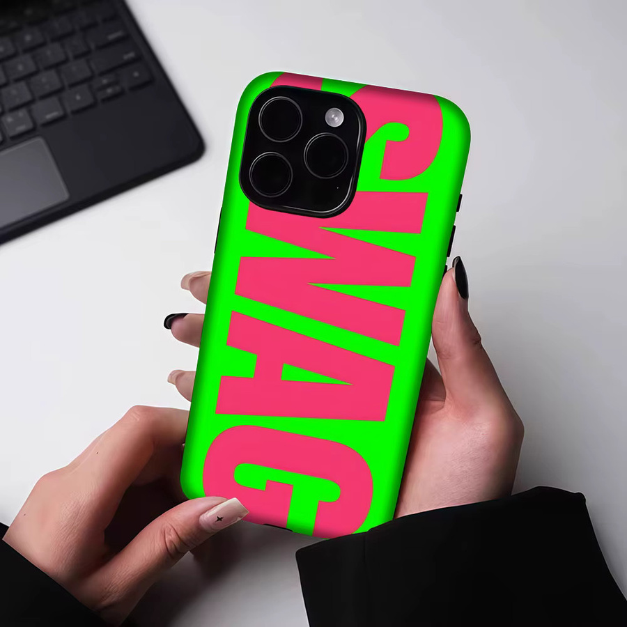 Aurbe Matte 2-in-1 MagSafe Hülle Neon SWAG für iPhone 17 16 15 14 Plus Pro Max Stoßfeste Hartschale Multicolour - Bild 5