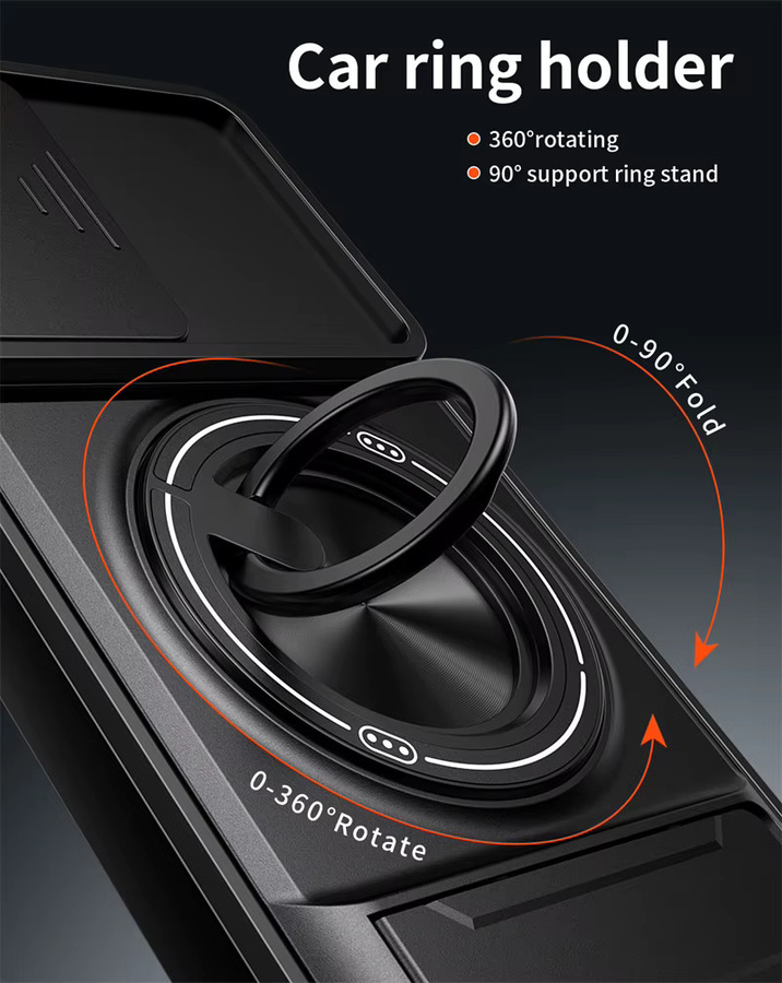 Robuste Panzerhülle für Samsung Galaxy A57 A56 A36 A26 A16 A06 A17 A07 A55 A35 A25 A15 mit Magnetständer und Schutzring in Schwarz - Bild 4