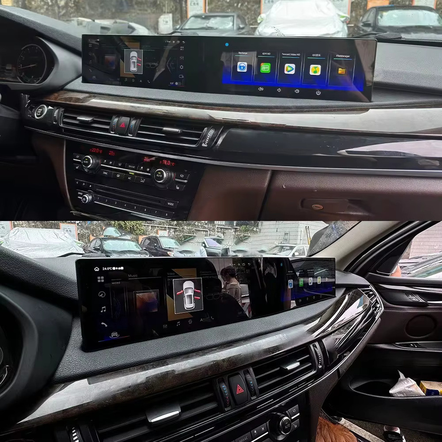 YANFU Gebogener Doppelbildschirm Android 13 Multimedia-Player mit GPS für BMW X5 X6 2014-2017 und 5er Serie F10 F11 2011-17 in Schwarz, 21 Zoll - Bild 3