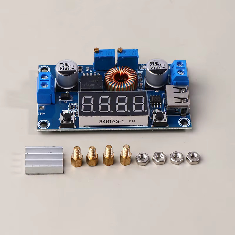 XL4015 DC-DC Buck-Modul mit Voltmeter-Anzeige, 75W 5A LED-Treiber und Lithium-Batterieladegerät, Blau - Bild 2