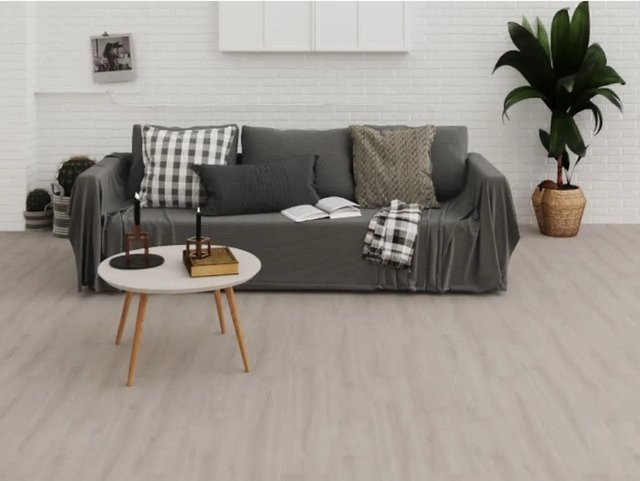 TIMEFLOOR Klebevinyl Premium Landhausdiele in Eiche Schneeweiß in Holzoptik - Bild 1