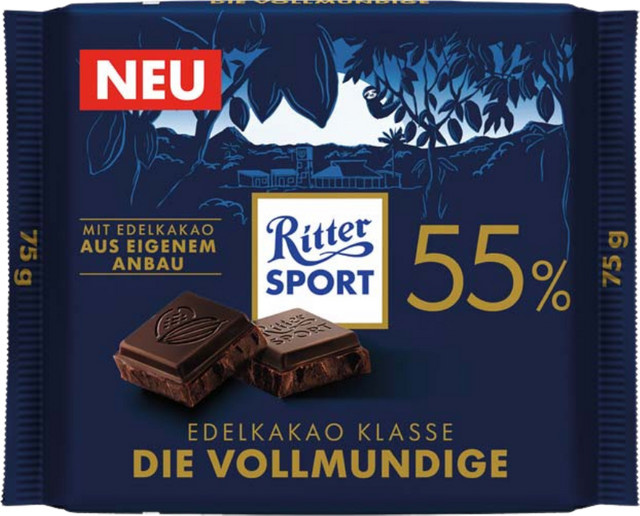 Ritter Sport Edelkakao Klasse Die Vollmundige 55 % 75 g - Bild 1