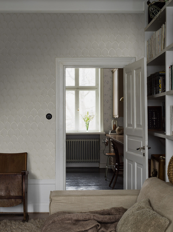 BoråsTapeter Tapete Golden Arches in Gold und Beige mit geometrischem Art Deco Design - Bild 1