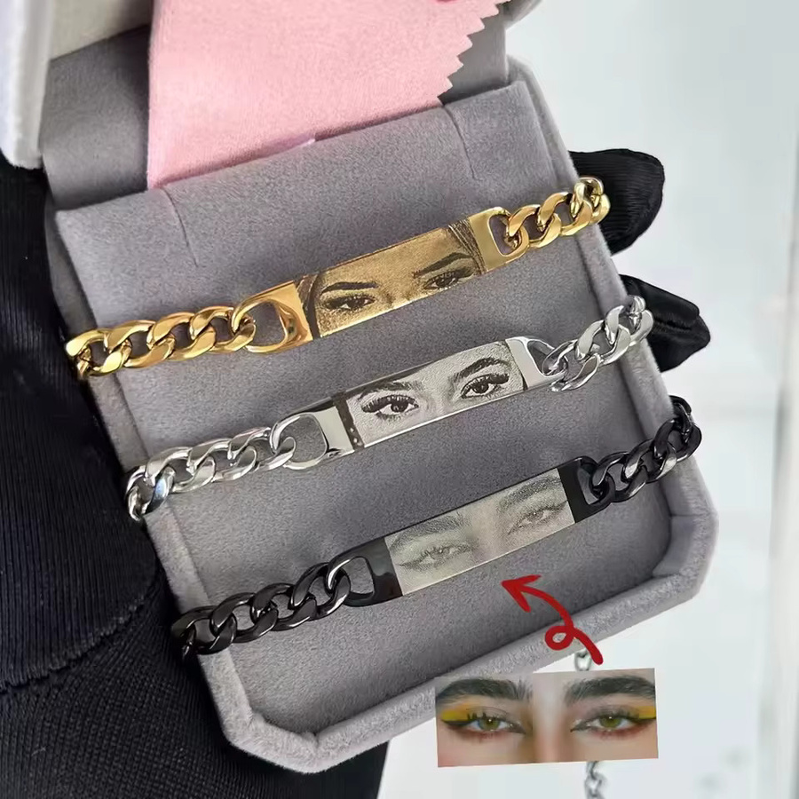 Dascusto Armband, Edelstahl, Gold, personalisiertes Bildarmband - Bild 1