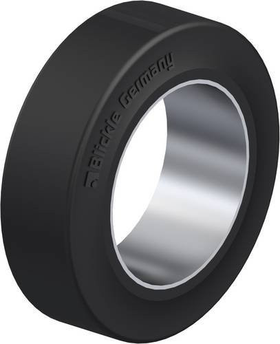 Blickle Bandage Rad BEV 160x50/100-ZST in Schwarz mit Gummibereifung, Durchmesser: 160 mm, Tragfähigkeit: 300 kg - Bild 1