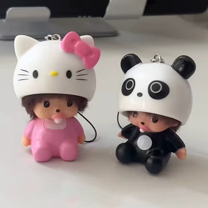 Bandai Hello Kitty Schlüsselanhänger, Vinyl Anime-Figur, Rosa / Pink - Bild 3