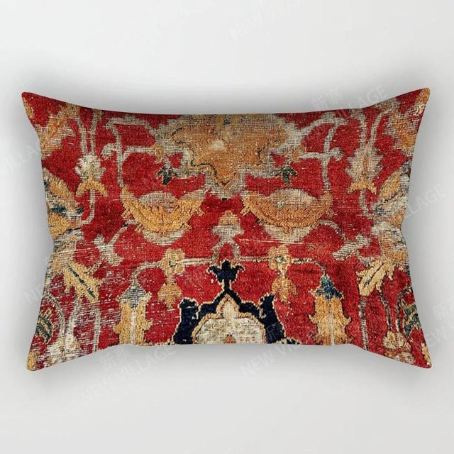 JMG Clothing Kissenbezug im Boho-Stil mit Nordischem Vintage-Herbst-Design, Farbe Rot, B/H: 30 x 50 cm - Bild 1