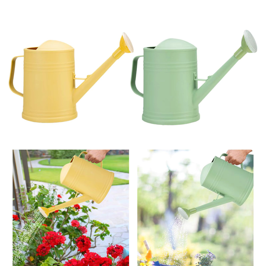 Gelbe Gießkanne mit langem Mund und 2 l Fassungsvermögen für Garten und Pflanzen - Bild 1