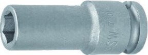 ASW Kraftschraubereinsatz 3/8 Zoll, 6-Kant, SW 10 mm, Länge: 50 mm, Stahl, Silber/Grau - Bild 1